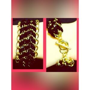 Black Gold Chain Bracelet